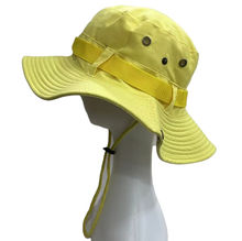 Chapeau d'aventurier unisexe coloris uni à bord large surpiquée