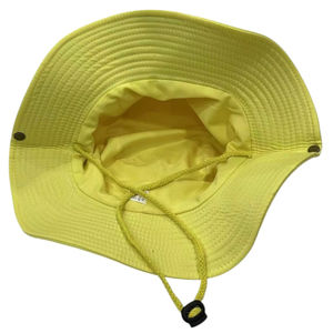 Chapeau d'aventurier unisexe coloris uni à bord large surpiquée