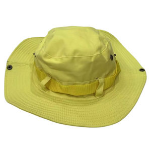 Chapeau d'aventurier unisexe coloris uni à bord large surpiquée