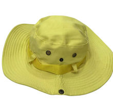 Chapeau d'aventurier unisexe coloris uni à bord large surpiquée