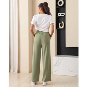 Pantalon coupe large droite avec couture centrale sur le devant