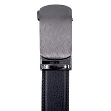 Ceinture en cuir de vachette avec boucle simple automatique en métal