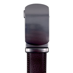 Ceinture en cuir de vachette avec boucle simple automatique en métal