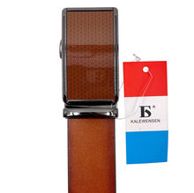 Ceinture à boucle automatique camel Kalewensen