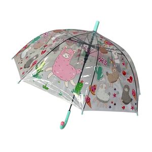 Parapluie cloche transparent automatique pour enfant avec imprimés