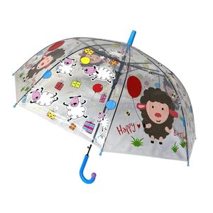 Parapluie cloche transparent automatique pour enfant avec imprimés