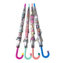Parapluie cloche transparent automatique pour enfant avec imprimés
