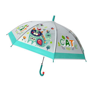 Parapluie cloche enfant automatique à imprimés d'animaux colorés