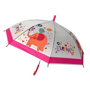 Parapluie cloche enfant automatique à imprimés d'animaux colorés