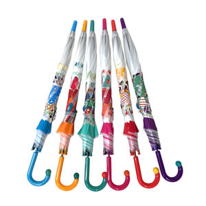 Parapluie cloche enfant automatique à imprimés d'animaux colorés