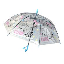 Parapluie cloche transparent automatique enfant à motif chats
