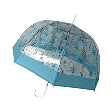 Parapluie cloche transparent automatique avec un motif ornemental