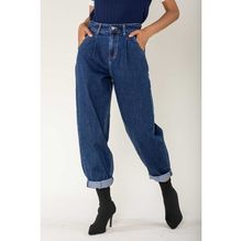 Jean baggy à jambes larges en denim coton délavé stretch