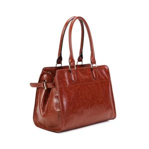 Cabas de forme rectangulaire en simili cuir à deux anses solides