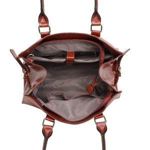 Cabas de forme rectangulaire en simili cuir à deux anses solides