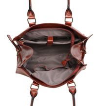 Cabas de forme rectangulaire en simili cuir à deux anses solides