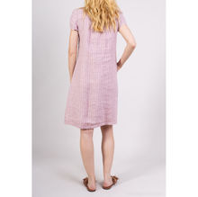 Robe 100 % Lin à Fines Rayures – Élégance Naturelle au Quotidien