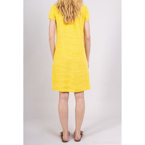 Robe 100 % Lin à Fines Rayures – Élégance Naturelle au Quotidien