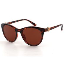 Lunettes de soleil anti-UV à l'insert orné d'un anneau stylisé doré