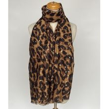 Écharpe imprimé léopard avec des petits accents dorés