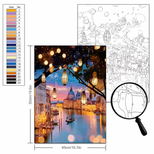 Kits de peinture par numéros 20x30 cm Les 3 filles joyeuses