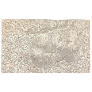 Kits de peinture par numéros 20x30 cm Maman Ours et son Ourson qui hibernent