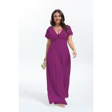 Combinaison pantalon de soirée à décolletée en V pour grande taille