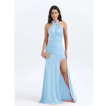 Robe de soirée multiposition en coupe sirène avec nœud au dos