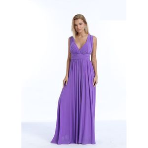 Robe de soirée longue en drapé fluide avec corsage multipositions