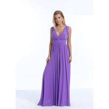 Robe de soirée longue en drapé fluide avec corsage multipositions