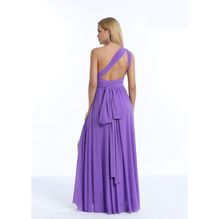 Robe de soirée longue en drapé fluide avec corsage multipositions