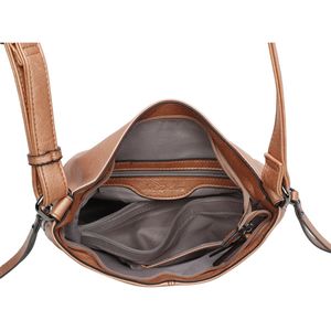 Besace en cuir synthétique avec des zips latéraux décoratifs