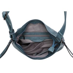 Besace en cuir synthétique avec des zips latéraux décoratifs