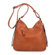 Besace en cuir synthétique avec des zips latéraux décoratifs