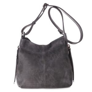 Besace en cuir synthétique avec des zips latéraux décoratifs