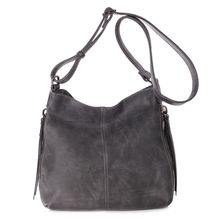 Besace en cuir synthétique avec des zips latéraux décoratifs