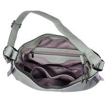 Besace en cuir synthétique avec des zips latéraux décoratifs