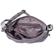 Besace en cuir synthétique avec des zips latéraux décoratifs