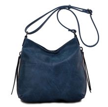 Besace en cuir synthétique avec des zips latéraux décoratifs