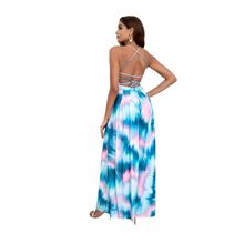 Combinaison-pantalon large à motif tie & dye à bretelles fines