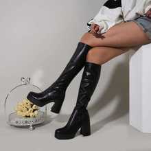 Botte à talons et revers avec fermeture éclair taille 36-41