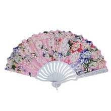 Éventail avec motif romance florale scintillante