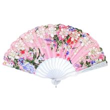 Éventail avec motif romance florale scintillante