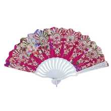 Éventail avec motif romance florale scintillante