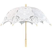 Ombrelle en polyester à motifs de dentelle florales