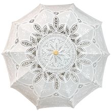 Ombrelle en polyester à motifs de dentelle florales