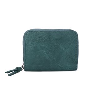 Portefeuille pratique conçu en simili cuir fermé par un zip intégral