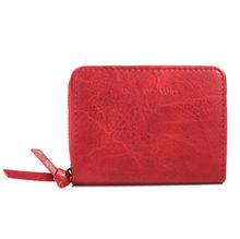 Portefeuille pratique conçu en simili cuir fermé par un zip intégral