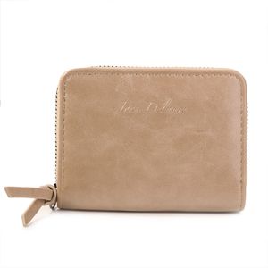 Portefeuille intégralement zippé sur les trois côtés en simili cuir