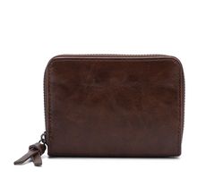 Portefeuille intégralement zippé sur les trois côtés en simili cuir